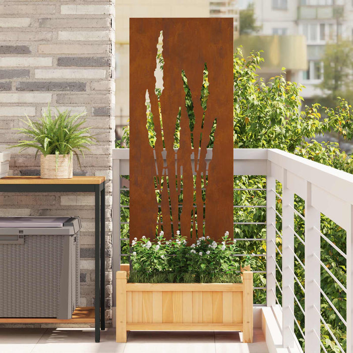 Ecran de intimitate pentru grădină Floral Ruginit 50 x 140 cm WALTI