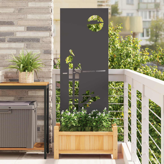 Ecran de intimitate pentru grădină Traforaj Negru 50 x 140 cm WALTI