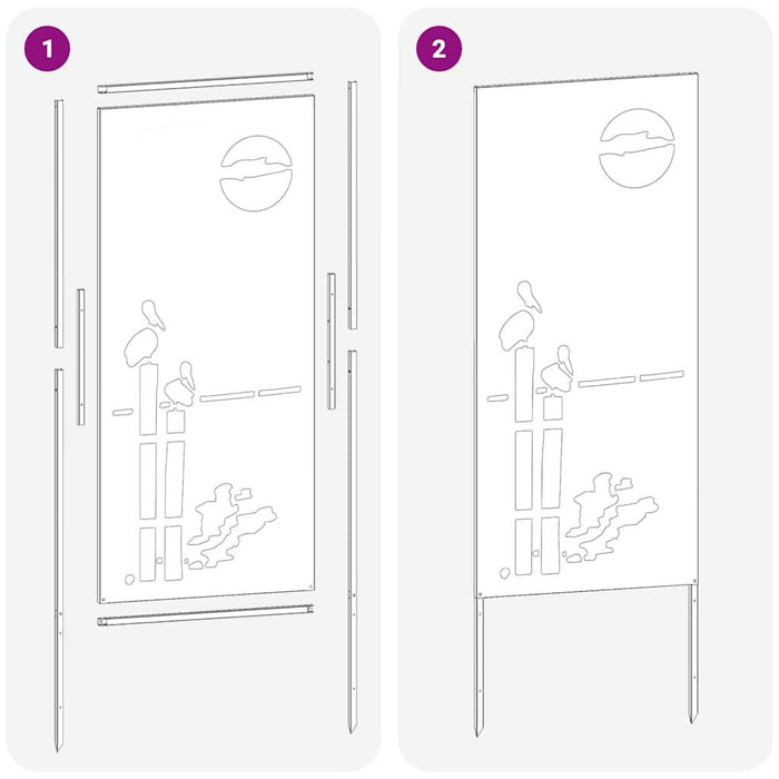 Ecran de intimitate pentru grădină Olivengrønn 50 x 140 cm - WALTI WALTI