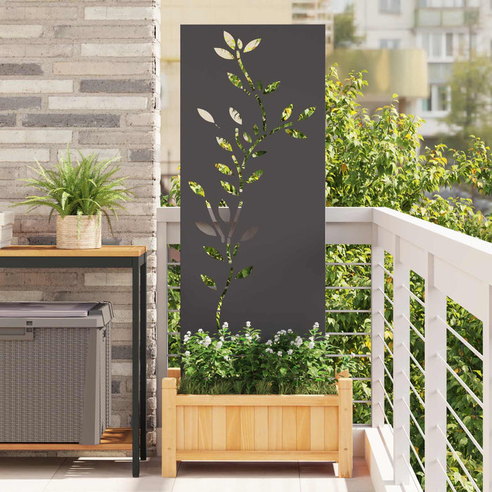 Ecran de intimitate pentru grădină Floral Negru 50 x 140 cm WALTI