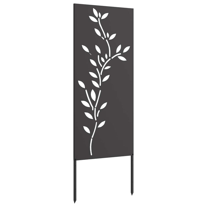 Ecran de intimitate pentru grădină Floral Negru 50 x 140 cm WALTI