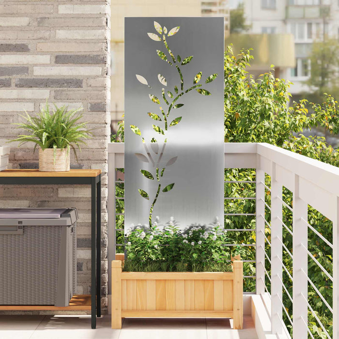 Ecran de intimitate pentru grădină Floral Argintiu 50 x 140 cm WALTI