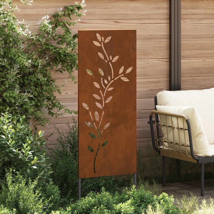 Ecran de intimitate pentru grădină Floral Ruginit 50 x 140 cm WALTI