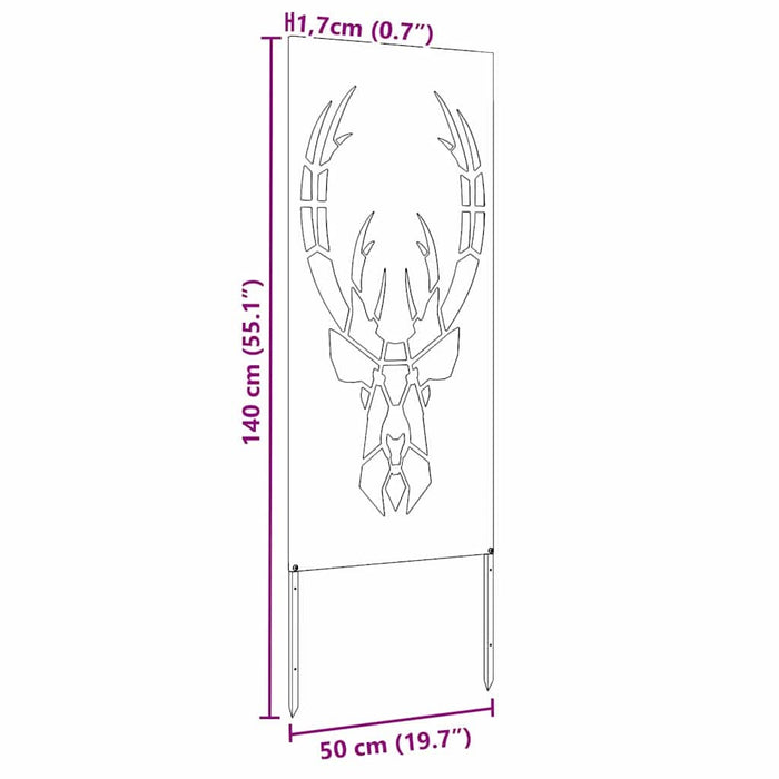 Ecran de intimitate pentru grădină Negru 50 x 140 cm - WALTI WALTI