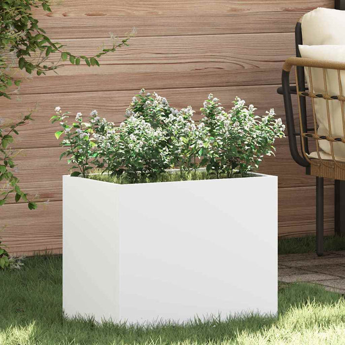 Vază pentru Grădină Alb 50 x 32 x 40 cm Oțel laminat la rece - WALTI WALTI