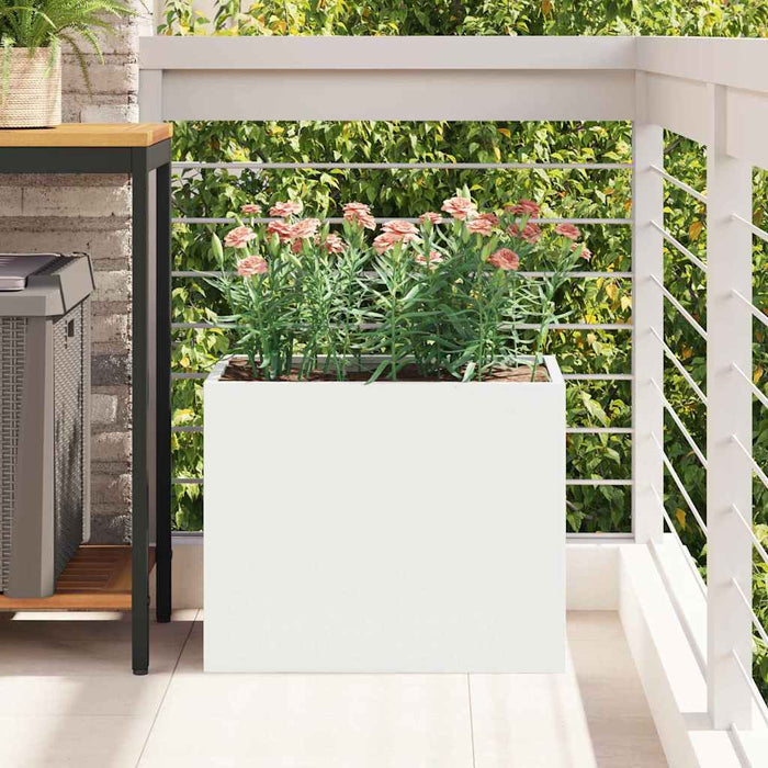 Vază pentru Grădină Alb 50 x 32 x 40 cm Oțel laminat la rece - WALTI WALTI
