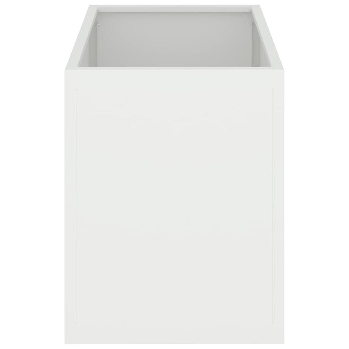 Vază pentru Grădină Alb 50 x 32 x 40 cm Oțel laminat la rece - WALTI WALTI