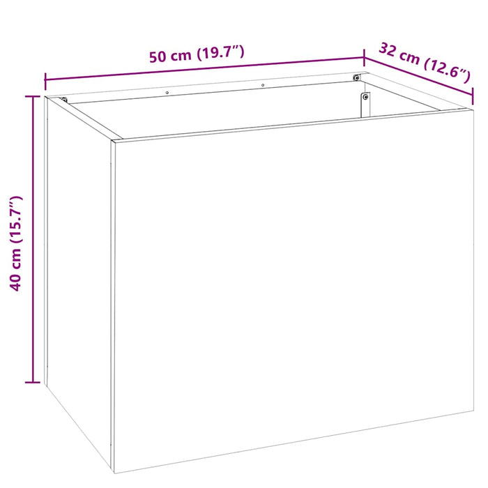 Vază pentru Grădină Oțel Galvanizat 50 x 32 x 40 cm WALTI
