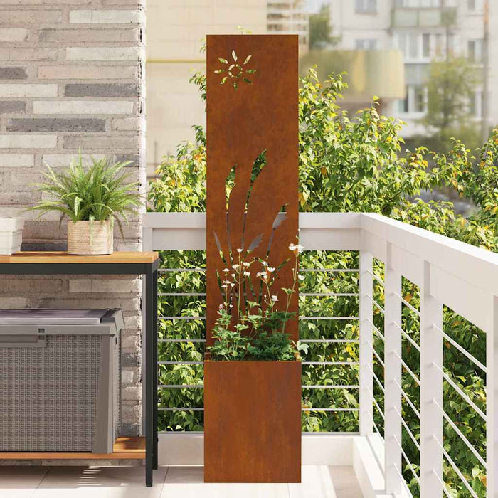 Ecran de intimitate pentru grădină Traforaj Ruginit 32 x 140 cm - WALTI WALTI