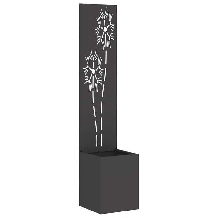 Ecran de intimitate pentru grădină Floral Negru 32 x 140 cm - WALTI WALTI