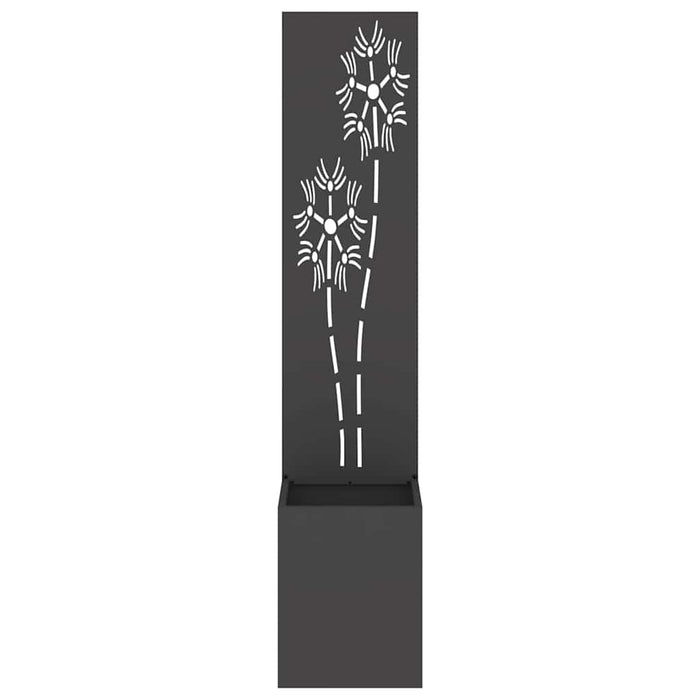 Ecran de intimitate pentru grădină Floral Negru 32 x 140 cm - WALTI WALTI