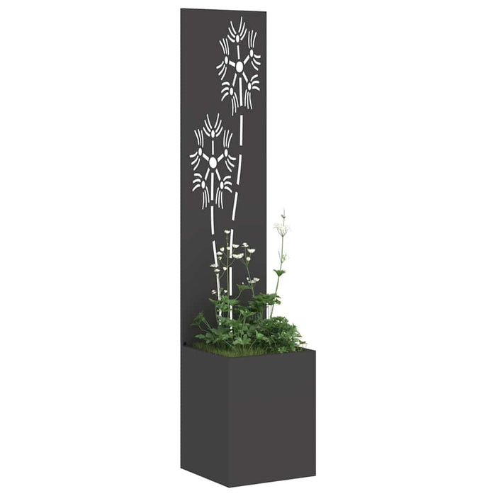 Ecran de intimitate pentru grădină Floral Negru 32 x 140 cm - WALTI WALTI