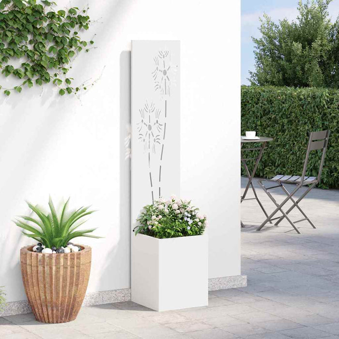 Ecran de intimitate pentru grădină Floral Alb 32 x 140 cm - WALTI WALTI