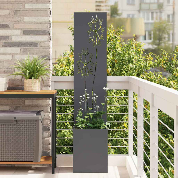 Ecran de intimitate pentru grădină Floral Antracit 32 x 140 cm - WALTI WALTI