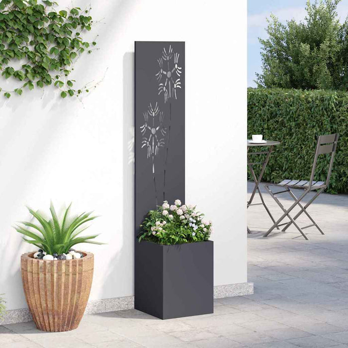 Ecran de intimitate pentru grădină Floral Antracit 32 x 140 cm - WALTI WALTI