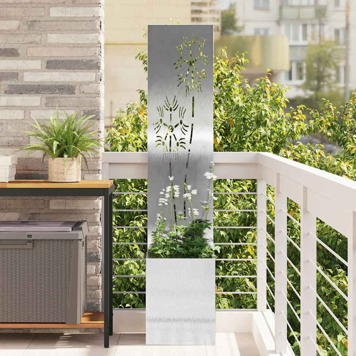 Ecran de intimitate pentru grădină Floral Argintiu 32 x 140 cm - WALTI WALTI