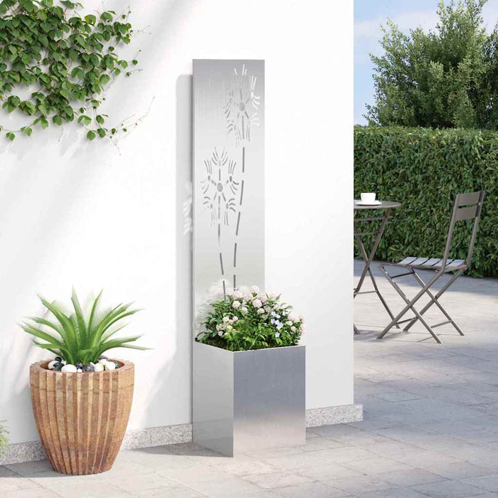 Ecran de intimitate pentru grădină Floral Argintiu 32 x 140 cm - WALTI WALTI