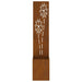 Ecran de intimitate pentru grădină Floral Ruginit 32 x 140 cm - WALTI WALTI