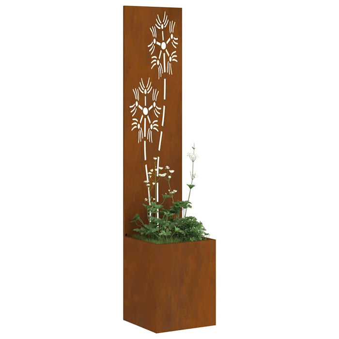 Ecran de intimitate pentru grădină Floral Ruginit 32 x 140 cm - WALTI WALTI