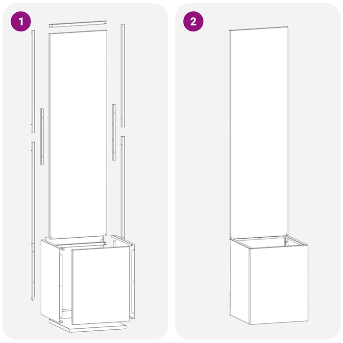 Ecran de intimitate pentru grădină Antracit 32 x 140 cm - WALTI WALTI