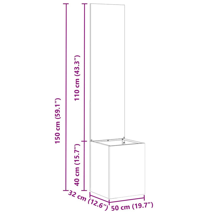 Ecran de intimitate pentru grădină Olivengrønn 32 x 140 cm - WALTI WALTI