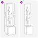 Ecran de intimitate pentru grădină Floral Alb 32 x 140 cm - WALTI WALTI
