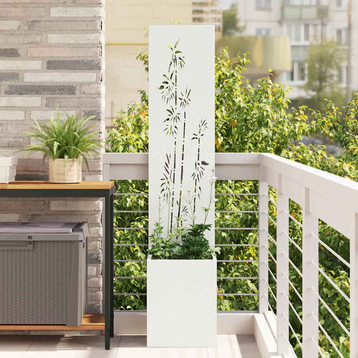 Ecran de intimitate pentru grădină Floral Alb 32 x 140 cm - WALTI WALTI