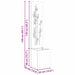 Ecran de intimitate pentru grădină Floral Alb 32 x 140 cm - WALTI WALTI