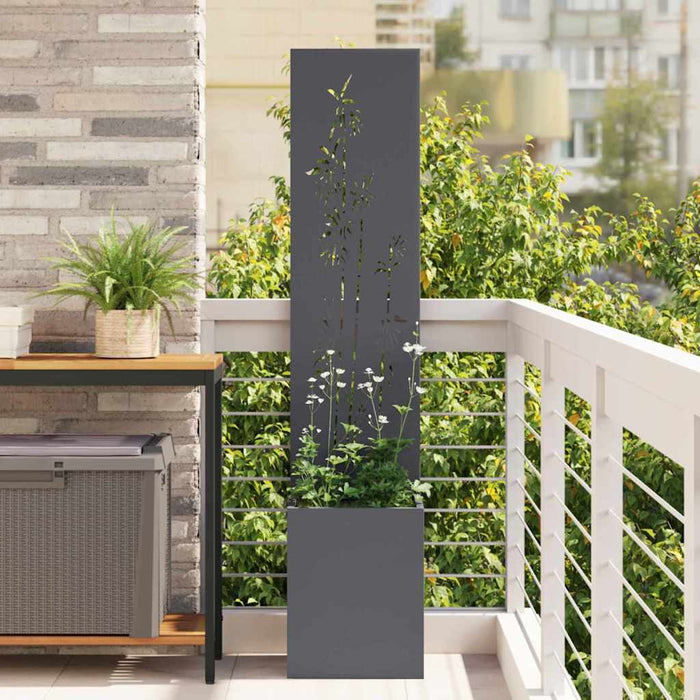 Ecran de intimitate pentru grădină Floral Antracit 32 x 140 cm - WALTI WALTI