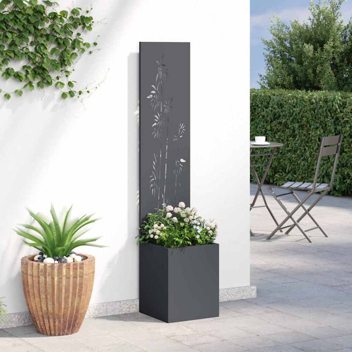 Ecran de intimitate pentru grădină Floral Antracit 32 x 140 cm - WALTI WALTI