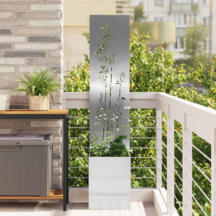 Ecran de intimitate pentru grădină Floral Argintiu 32 x 140 cm - WALTI WALTI