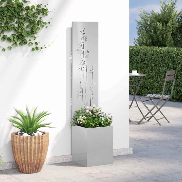 Ecran de intimitate pentru grădină Floral Argintiu 32 x 140 cm - WALTI WALTI