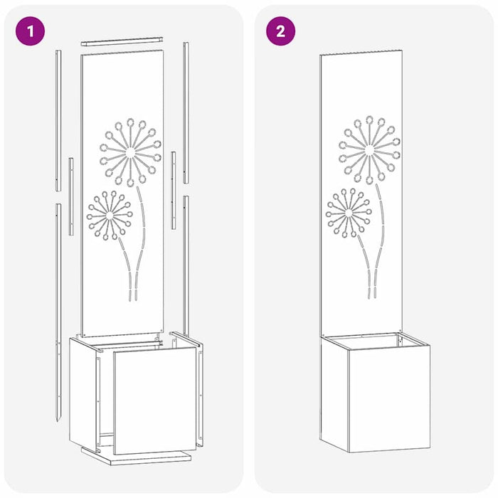 Ecran de intimitate pentru grădină Traforaj Alb 32 x 140 cm - WALTI WALTI