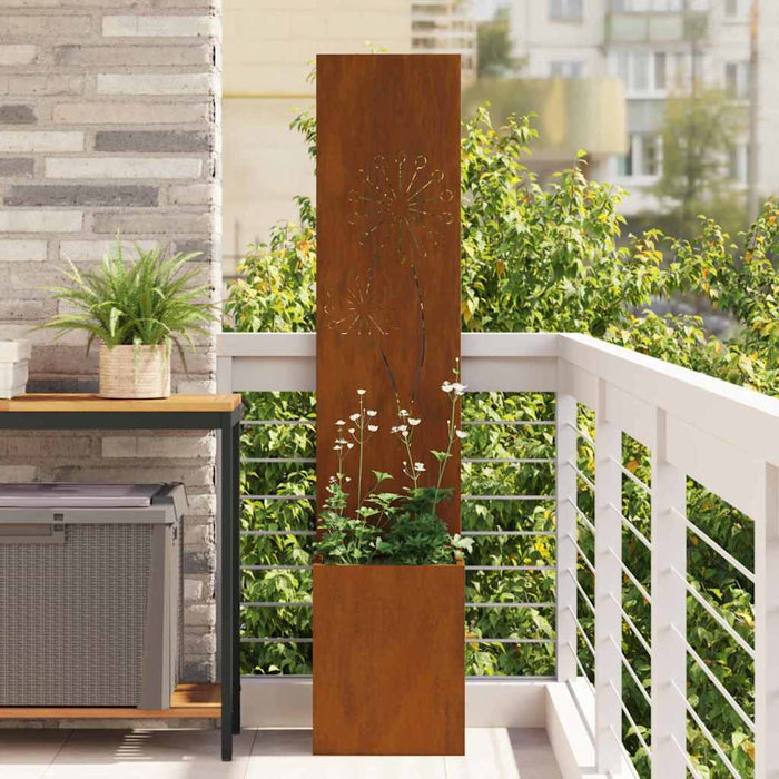 Ecran de intimitate pentru grădină Traforaj Ruginit 32 x 140 cm - WALTI WALTI