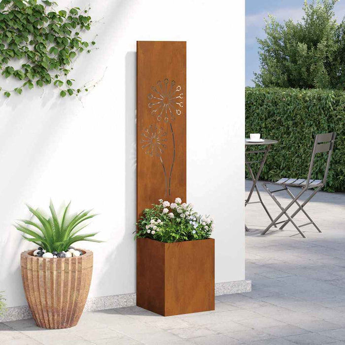 Ecran de intimitate pentru grădină Traforaj Ruginit 32 x 140 cm - WALTI WALTI
