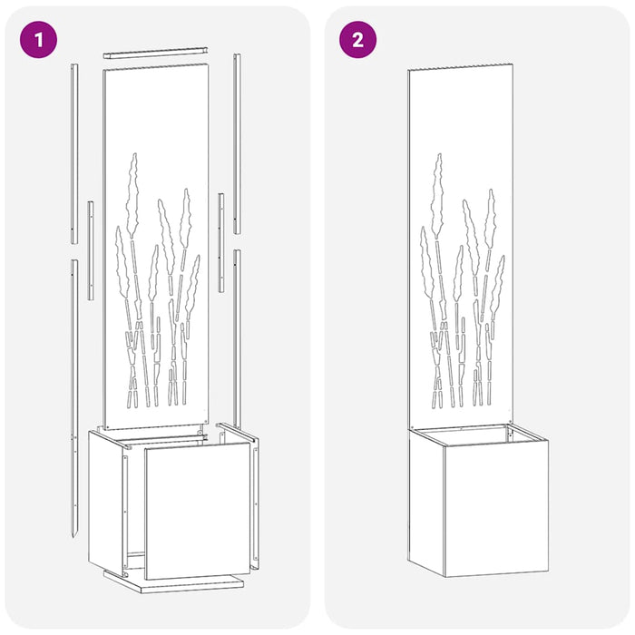 Ecran de intimitate pentru grădină Argintiu 32 x 140 cm - WALTI WALTI