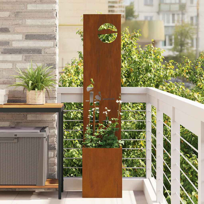 Ecran de intimitate pentru grădină Traforaj Ruginit 32 x 140 cm - WALTI WALTI