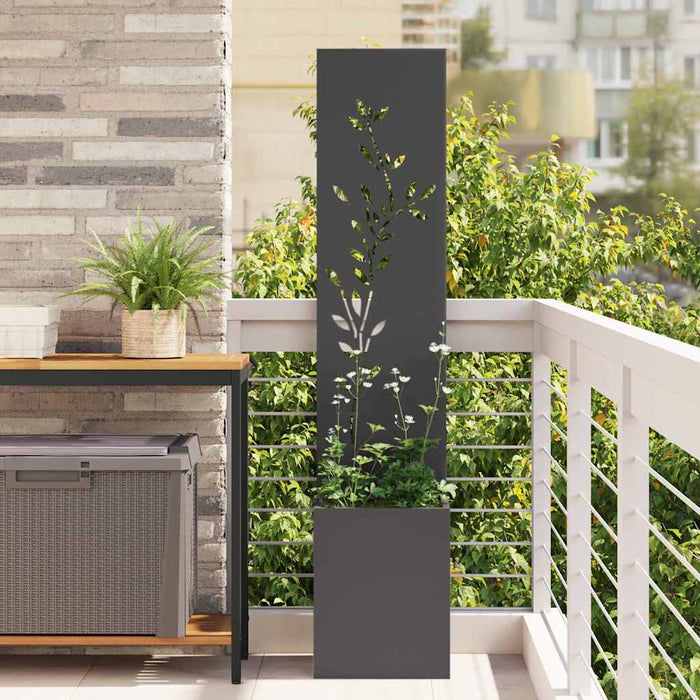 Ecran de intimitate pentru grădină Floral Negru 32 x 140 cm - WALTI WALTI