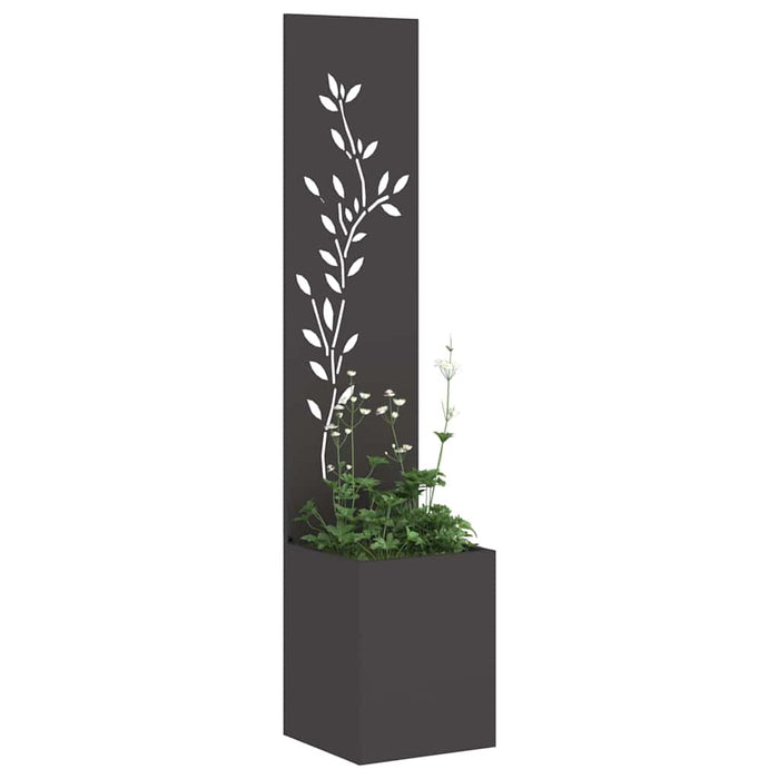 Ecran de intimitate pentru grădină Floral Negru 32 x 140 cm - WALTI WALTI