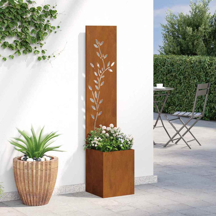 Ecran de intimitate pentru grădină Floral Ruginit 32 x 140 cm - WALTI WALTI