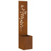 Ecran de intimitate pentru grădină Floral Ruginit 32 x 140 cm - WALTI WALTI