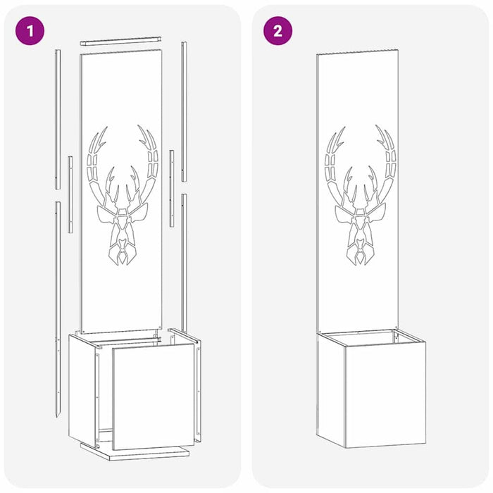 Ecran de intimitate pentru grădină Antracit 32 x 140 cm - WALTI WALTI