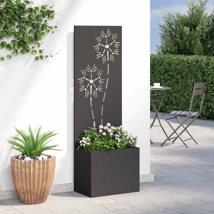 Ecran de intimitate pentru grădină Floral Negru 50 x 140 cm - WALTI WALTI