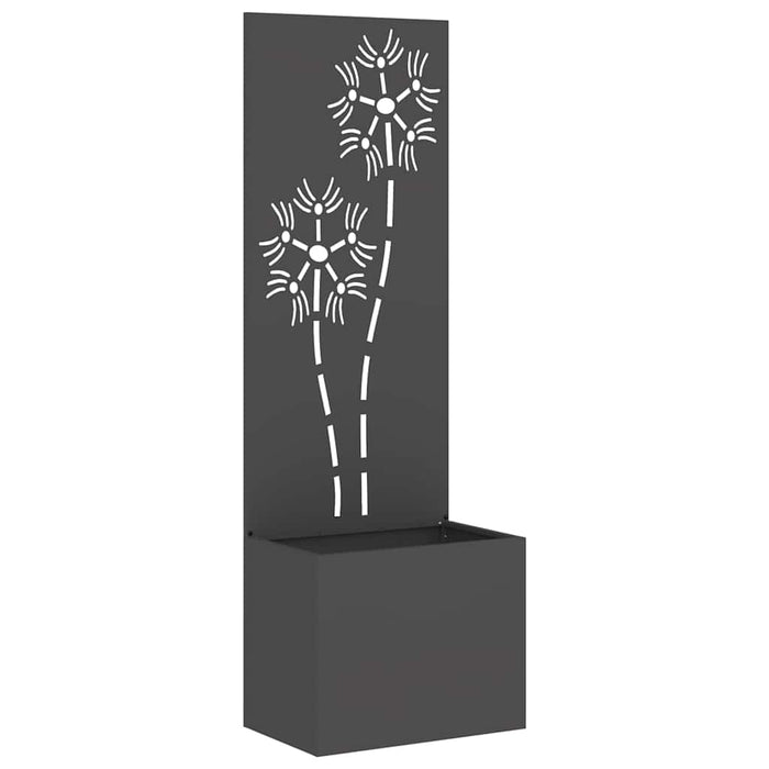 Ecran de intimitate pentru grădină Floral Negru 50 x 140 cm - WALTI WALTI