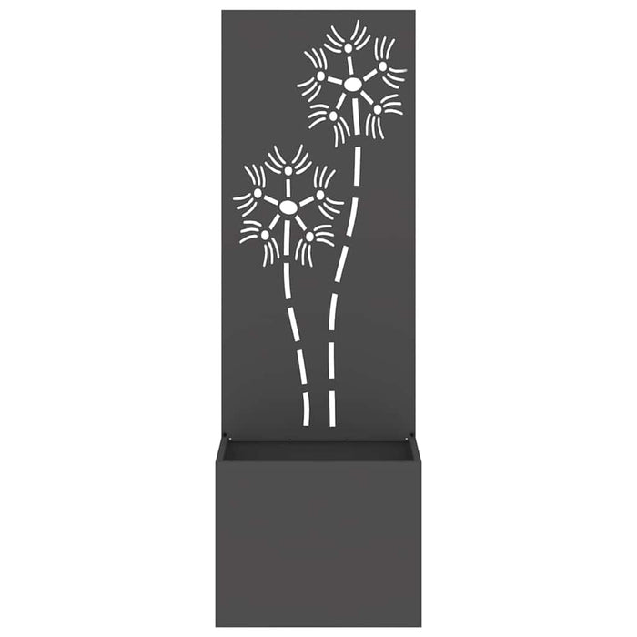 Ecran de intimitate pentru grădină Floral Negru 50 x 140 cm - WALTI WALTI