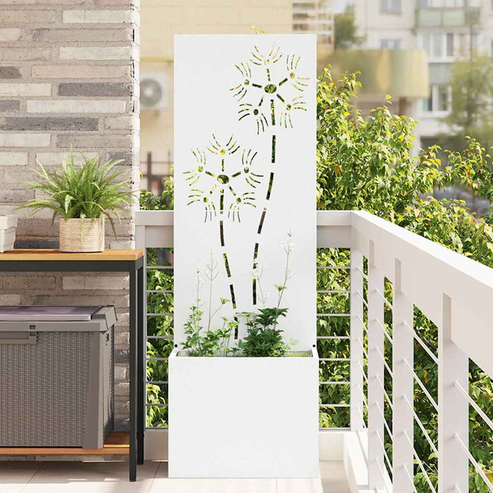 Ecran de intimitate pentru grădină Floral Alb 50 x 140 cm - WALTI WALTI
