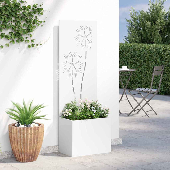 Ecran de intimitate pentru grădină Floral Alb 50 x 140 cm - WALTI WALTI