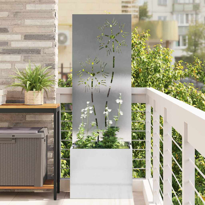 Ecran de intimitate pentru grădină Floral Argintiu 50 x 140 cm - WALTI WALTI