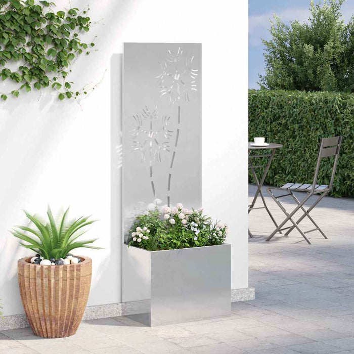 Ecran de intimitate pentru grădină Floral Argintiu 50 x 140 cm - WALTI WALTI