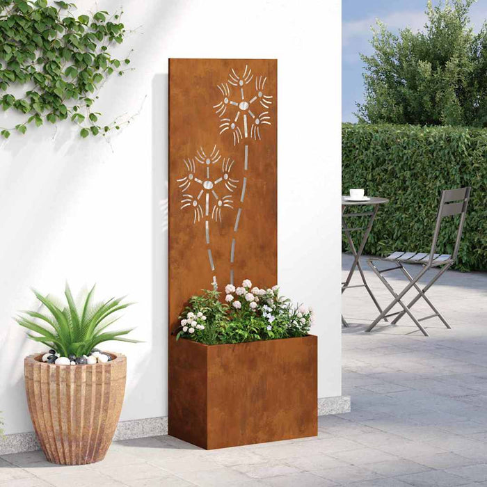 Ecran de intimitate pentru grădină Floral Ruginit 50 x 140 cm - WALTI WALTI